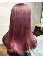 ガルボ ヘアー(garbo hair) #ピンクバイオレット#ロングヘアー#ストレート#ヘアカラー