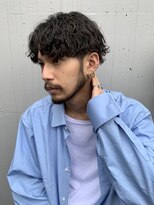 2wayパーマスタイル波巻きスパイラルツーブロック