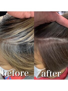 アッシュ 吉祥寺店(Ash) 脱白髪染めファイバープレックスハイライト＋イルミナカラー