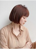 大人ショートボブ前髪ありミニボブ丸顔面長逆三角絶壁 K03-25