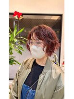 ヘアデザインロアール アリオ倉敷店(Hair Design Loire)&nbsp;ピンクブラウンカラー×ニュアンスパーマ