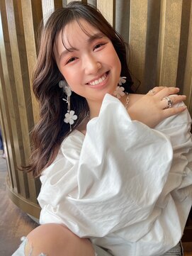 スリーバイベルベット(THREE...by velvet) ダブルカラー♪ブリーチなしカラー顔まわりカット