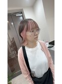 【*デザインカラーが人気*】ピンクフェイスフレーミングカラー*