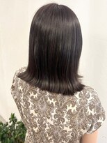 ミュラ(mulah)&nbsp;地毛風カラーラベンダーブラウン＊切りっぱなしミディアム