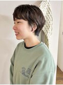 ショートヘアの柔らかニュアンスパーマスタイル/ショートカット