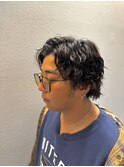 縦落ちツイスパ×ショートウルフ
