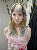 個性派デザインカラー ハッシュカット