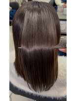 エン 久安(en.)&nbsp;ブルーカラーMIX艶ボブ｜ラベンダー風で落ち着いた大人色髪