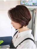 ショートレイヤー　ブラウンカラー