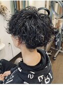 波巻きパーマ