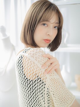 モッズヘア 越谷(mod's hair) 小顔シースルーバング切りっぱなしボブディh4越谷20代30代40代