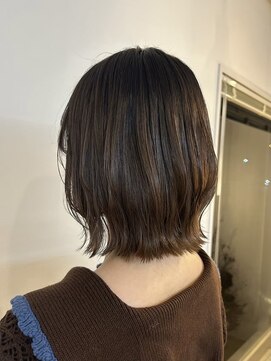 ミルヘアデザイン(mil hair design) ボブ　ミルクティーベージュ　艶髪　髪質改善カラー　ショート