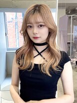 ジーナリア(Xena ria)&nbsp;姫カットレイヤー/韓国風巻き/くすみベージュ/名駅★106