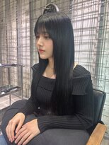 ウム(UMM)&nbsp;ブルーブラック/ エクステ /韓国スタイル