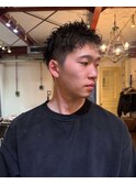 メンズ　パーマショート　ニュアンスパーマ