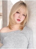 《NYLON.》ハイトーンミディ×レイヤーカット