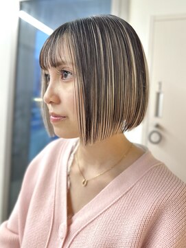 ロジェ(loje) 20代30代40代 アンブレラカラー/ホワイトシルバー/タッセルボブ