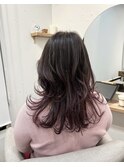 アッシュピンクのグラデーションカラー