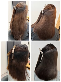 オクタ(Octa)の写真/☆髪の状態を拝見しウネリ癖髪質に合わせて縮毛矯正☆質感を改善し理想の美髪ストレートヘアーへ導きます☆
