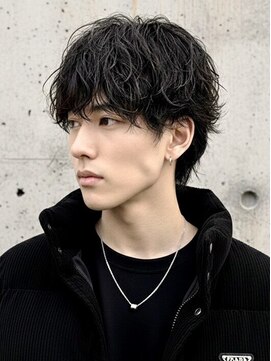 ヘッドストック 大和八木店(HEAD STOCK) 波巻きシャドウパーマ縦落ちメンズパーマウルフパーマ眉毛メンズ
