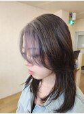 前髪シルバーカラー×レイヤーカット！