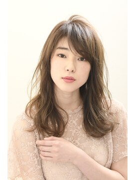 アームスヘアー(ARMS HAIR) 軽やかミディ×カーキグレー