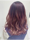 20代シースルーハイライトオリーブカラーナチュラルカール