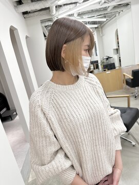 ヴィンスジオ 岐阜駅南(vince gio) インナーベージュ/2ブリーチ/10トーン/ボブ/ショート