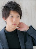 清潔感あるヘーゼルベージュ束感ルーズウルフショートi札幌月寒