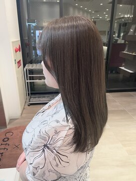 ブリーチ無しカラー  オリーブグレージュ