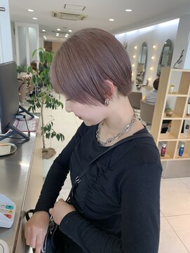 ヴァンカウンシル 金山(VANCOUNCIL kanayama) pink beige  color×short hair