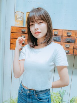 リュープリエ 笹塚(Lieu plie) パツっと切りっぱなしボブコテ巻き