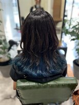 シャルムバイルーチェココ(CHARME by Lu'ce coco) インナーカラー×ネイビーブルー