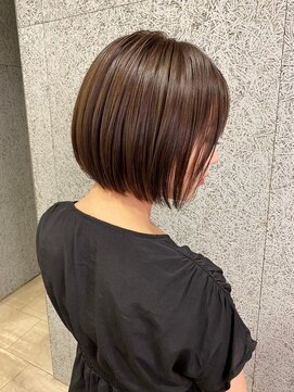 アールヘアーデザイン 藤が丘(r hair design) 小顔見せショートベージュカラーブリーチしない透明感カラー