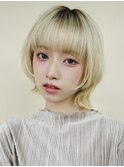 〈n5〉ショート韓国ボブハイライト髪質改善ブリーチ前髪20代30代