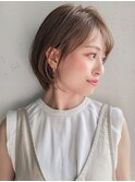 愛され黒髪ココアベージュ前髪こなれヘア外ハネボブうるツヤ