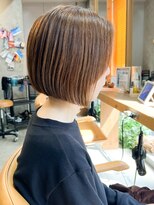 ヘアアンドライフ エジェリデイズ(hair&life egerie days)&nbsp;切りっぱなしボブ・内巻きボブ・アッシュブラウン・大人ボブ