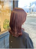 【ブリーチなし！】赤強めレッドブラウン×くびれネオウルフ