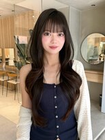 ミンクス 原宿店(MINX)&nbsp;グレージュブルージュ艶髪スタイルロングレイヤー小顔ヘア