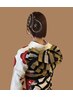振袖着付け+ヘアセット+フルメイク¥18000(直前のご予約はお電話必須)