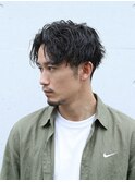 メンズショート/縦落ちツイスパ/爽やか/清潔感/ツーブロック