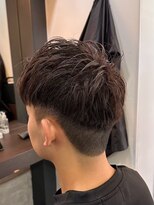 エクファ ヘア シェリル 草津 南草津店(ex-fa hair cherir)&nbsp;ミルクティーブロンド/ダークブルー/デジタルパーマ/南草津