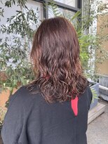 リールヘアー 大野城店(rire hair) 柔らかデジタルパーマの大人ミディアムヘア