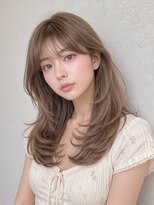 シュガーアンドソルト 垂水(SUGAR&SALT)&nbsp;【ミルクティーベージュ】韓国フェイスレイヤーロング