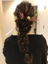 編み下ろし＿結婚式アレンジお呼ばれアレンジ