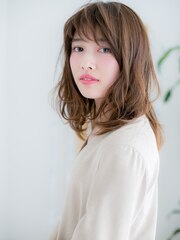 綾瀬/髪質改善/暖色系カラーのロブヘア☆ルーズへアd