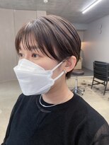 エウペ 渋谷(WEUPE)&nbsp;斜めバング/グレージュカラー/デザインカラー/シルキーベージュ