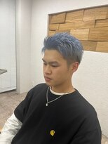 アジールヘア 所沢プロペ通り店(agir hair) ブルーアッシュシルバーメンズカット10代20代30代所沢