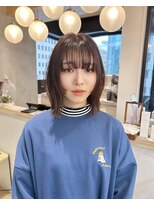 ロンドアジュール 横浜(Lond azur)&nbsp;★顔まわりにポイントレイヤー！オレンジブラウン！ボブ！横浜