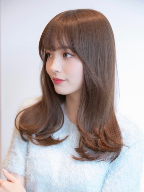 ふんわりカールヘルシースタイルルーズヘアショコラアッシュ